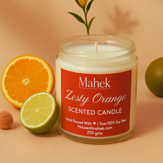 Zesty Orange | Soy Wax Scented Candle | 25-30 Hrs