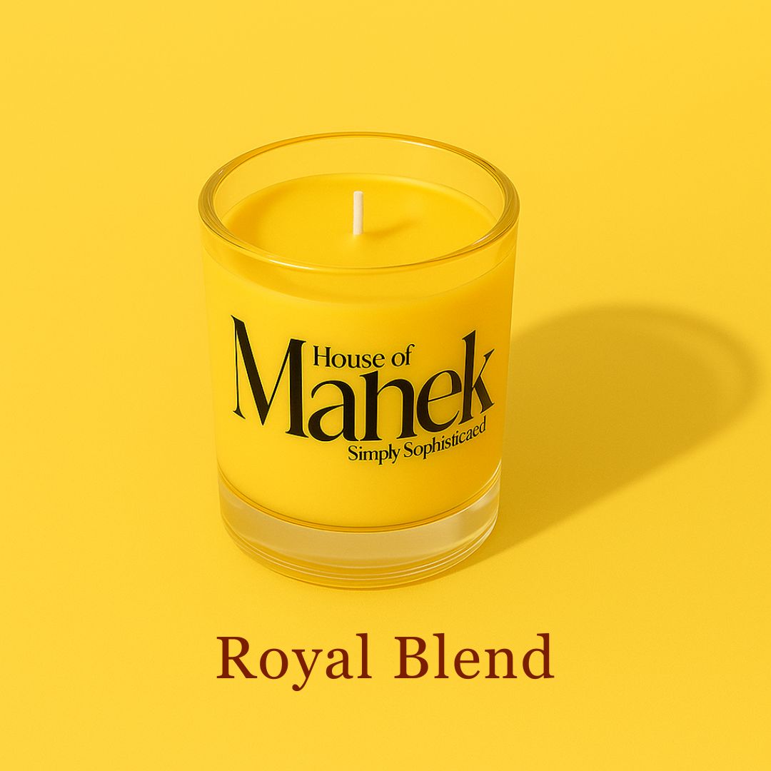 Set of 3 Fragrant Votive Glass Candles- Royal Blend