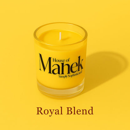 Set of 3 Fragrant Votive Glass Candles- Royal Blend