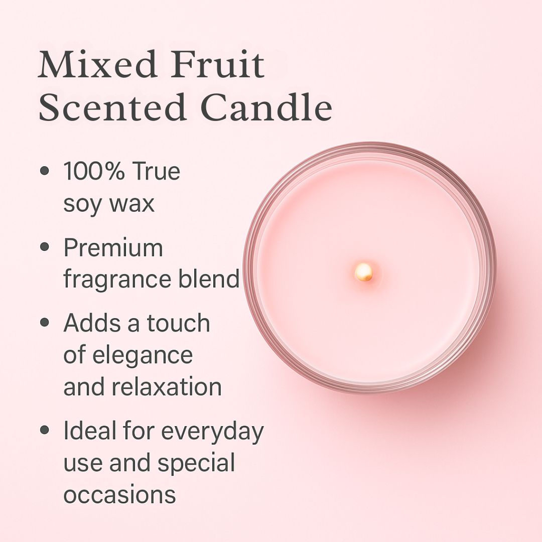 Set of 3 Fragrant Votive Glass Candles- Tropical Mambo