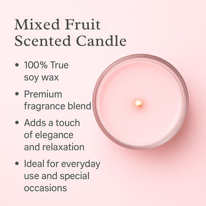 Set of 3 Fragrant Votive Glass Candles- Tropical Mambo