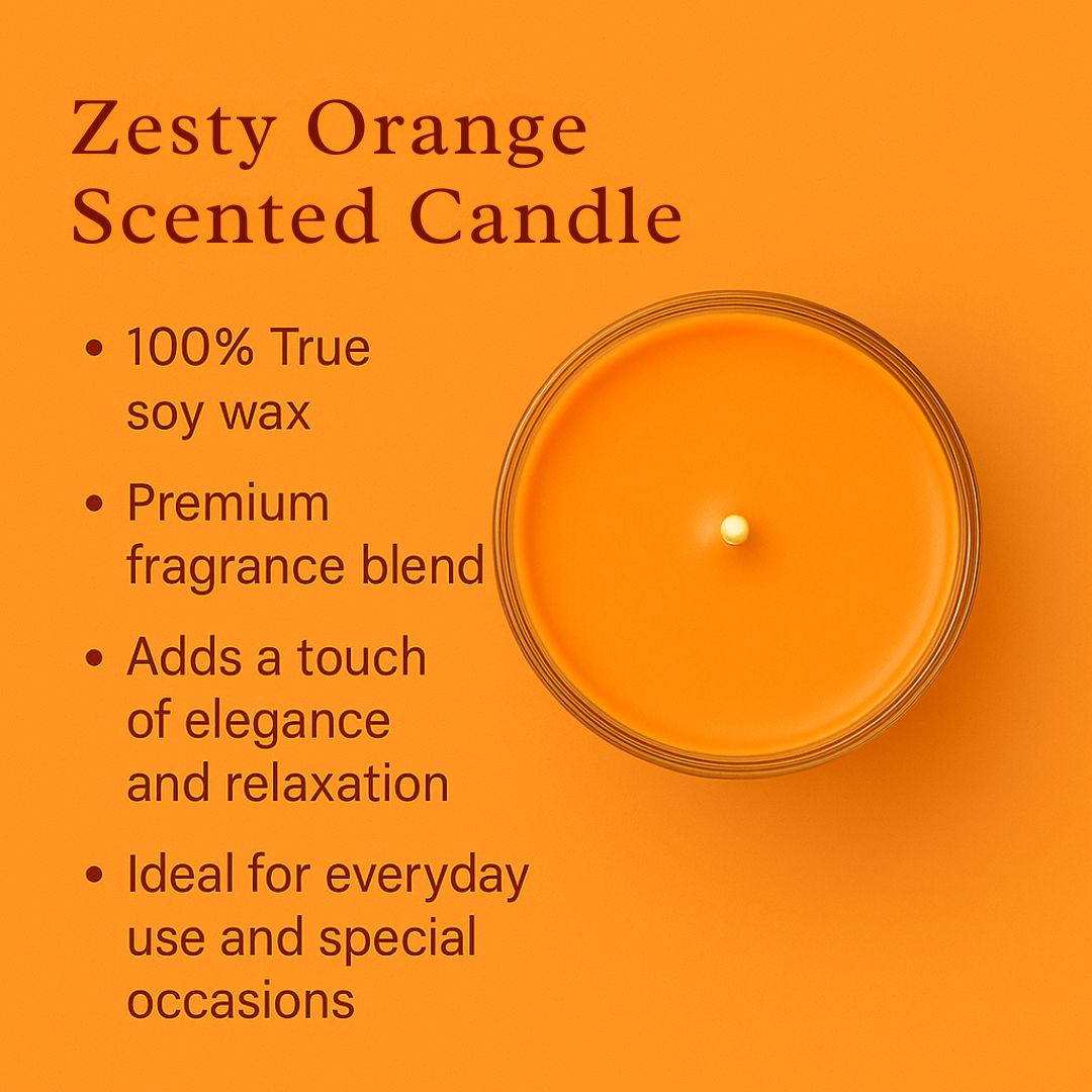 Set of 3 Fragrant Votive Glass Candles- Citrus Candy Twist