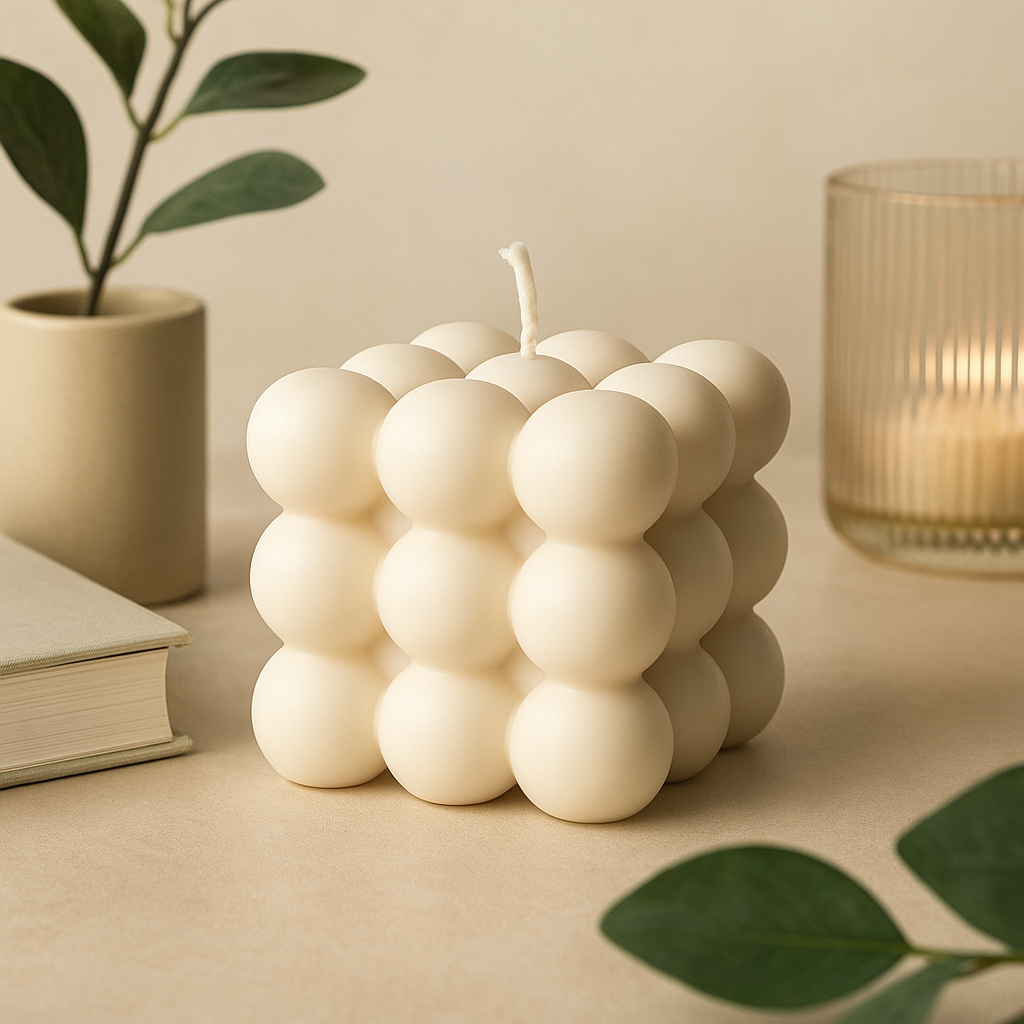 Scented Bubble Candle | Size- 7 cm*7cm*7cm | 230 gm