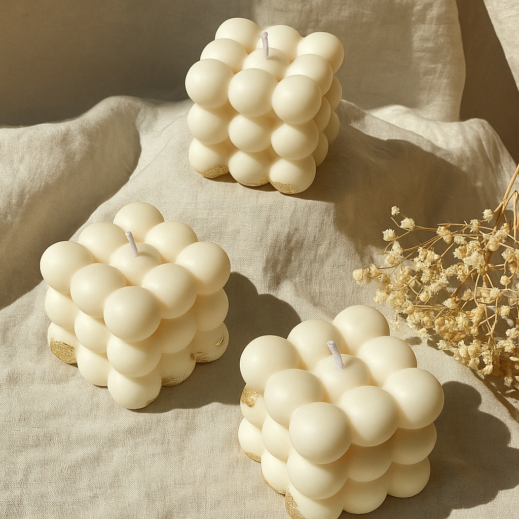 Scented Bubble Candle | Size- 7 cm*7cm*7cm | 230 gm