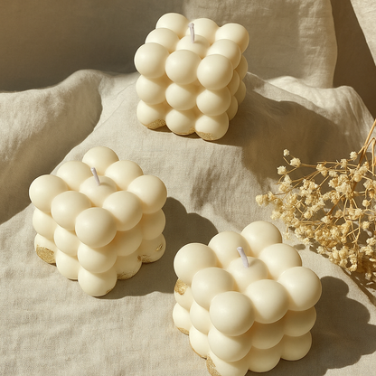 Scented Bubble Candle | Size- 7 cm*7cm*7cm | 230 gm