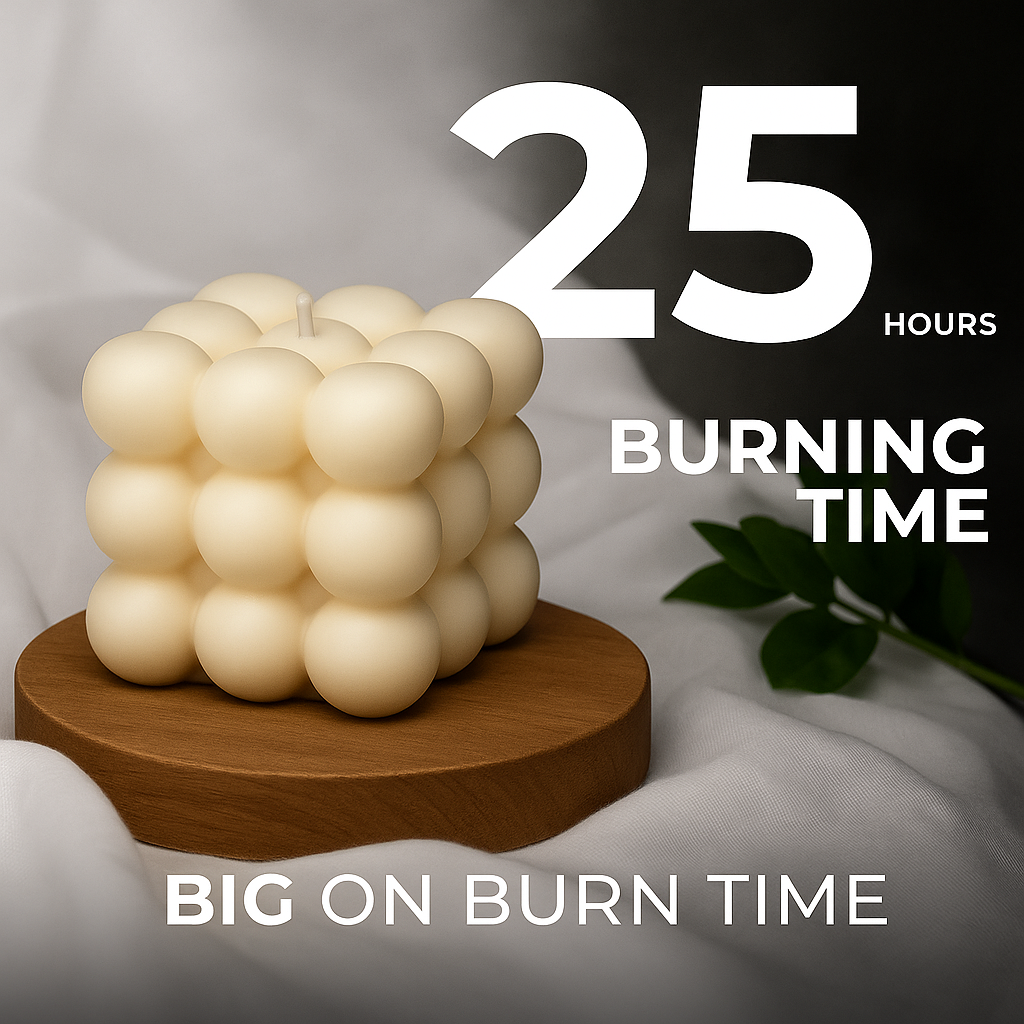 Scented Bubble Candle | Size- 7 cm*7cm*7cm | 230 gm