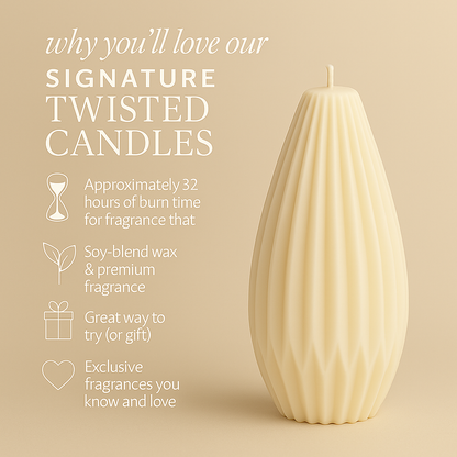 Tall Ribbed Lantern Pillar Scented Soy Candle | Home Decor | 5.6 inch x 2.75 inch