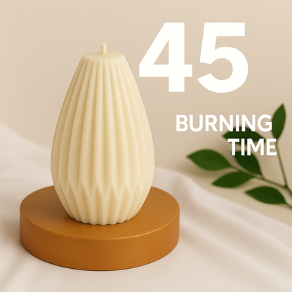 Tall Ribbed Lantern Pillar Scented Soy Candle | Home Decor | 5.6 inch x 2.75 inch